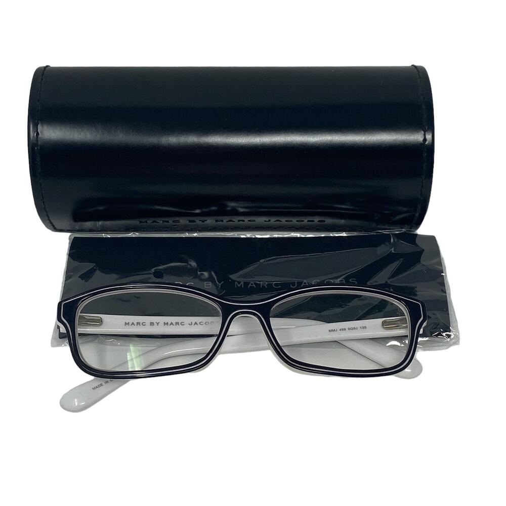 Marc By Marc Jacobs Woman's White Black Eyeglasses Frames With Case Needs Lens